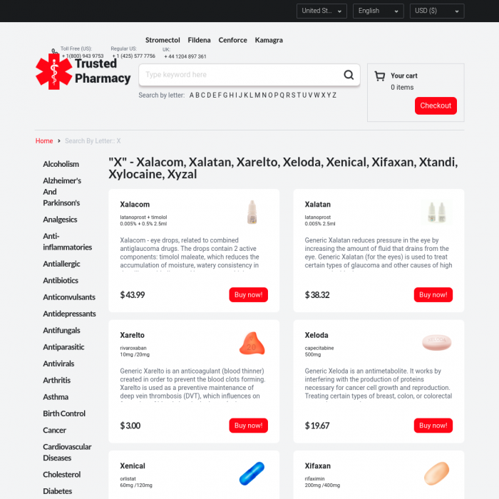 Skærmbillede af Trusted Pharmacy. Reliable Online Services.