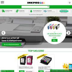 Skærmbillede af www.inkpro.dk